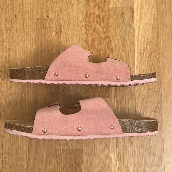 ONCAI Womens Slide Sandals Pink/ Rose Gold Slip On Adjustable Straps - Picture 7 of 16